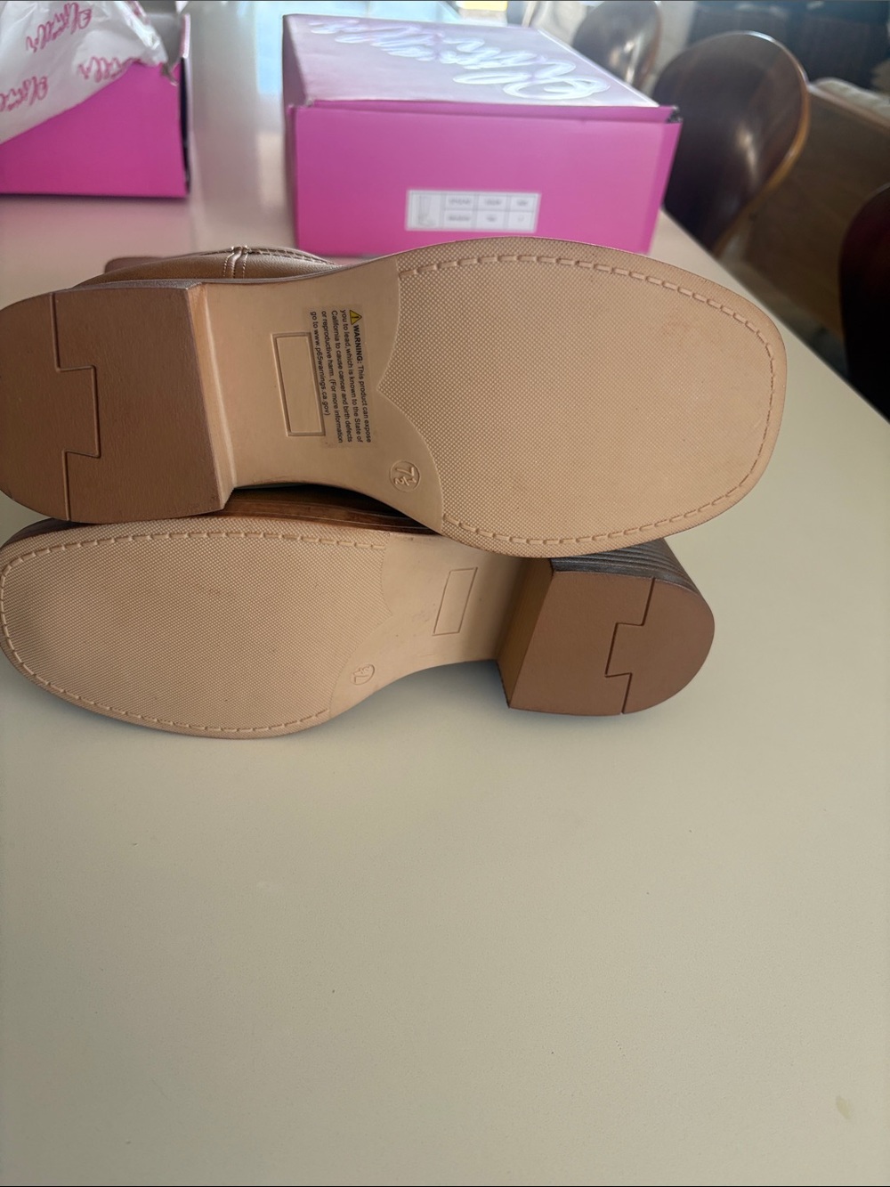 Campus Style Women's Mid-Calf Brown Leather Boots - Picture 4 of 9
